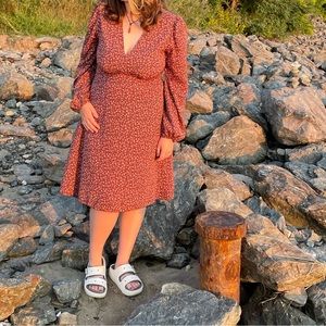 Vintage pink flower dress